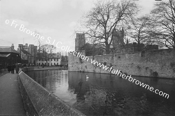 MOAT OF BISHOP'S PALACE WITH CATHEDRAL